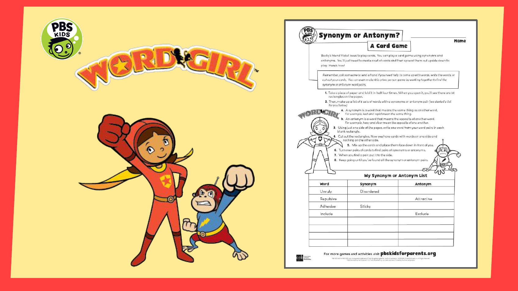 Growing As A Writer Bingo Grades And PBS KIDS PBS 40 OFF